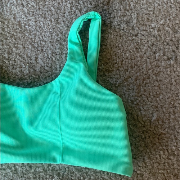Wilo The Label Australia Ribbed Scoop Sports Bra In Neon Apple Size Small - Picture 2 of 4